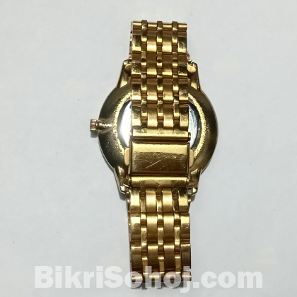 Longbo Men's Gold Tone Analog Watch— Sub-dial